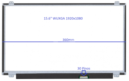 Painel LCD Slim 15.6" FHD 1920x1080 30 Pinos