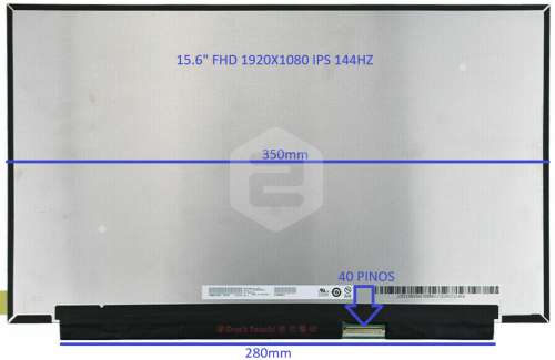 Painel LCD 15.6" FHD 1920x1080 IPS 144HZ 40pinos