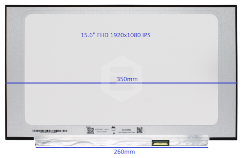 Painel LCD Slim 15.6" FHD 1920x1080 350mm Matte IPS (PCB 260MM) 30 Pinos